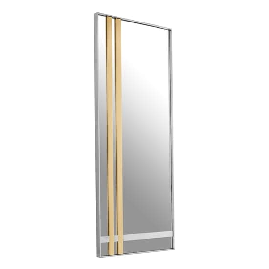 Cervantes Rectangular Wall Bedroom Mirror In Clear And Gold_1