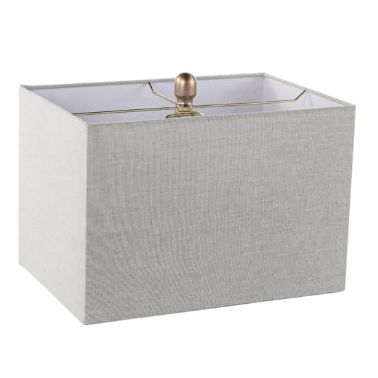 Cervinia Grey Linen Shade Table Lamp With White Marble Base_5