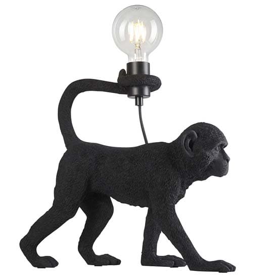 Cesme Monkey Table Lamp In Matt Black_7