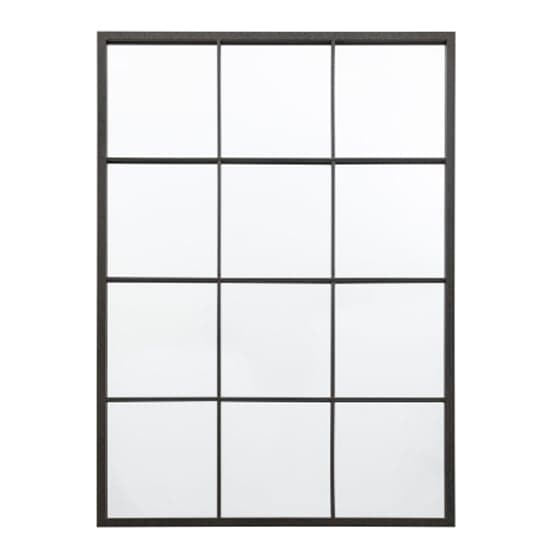 Chafers Large Window Pane Style Wall Mirror In Black Frame_1