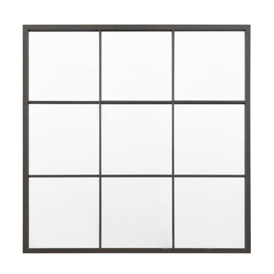 Chafers Medium Window Pane Style Wall Mirror In Black Frame_1