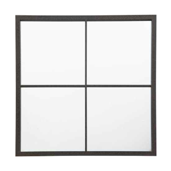Chafers Small Window Pane Style Wall Mirror In Black Frame_1