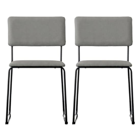 Chalk Light Grey Fabric Dining Chairs In A Pair_1