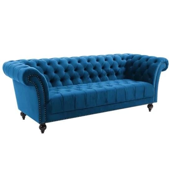 Chanter Fabric 3 Seater Sofa In Midnight Blue_2