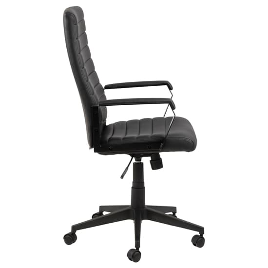 Chardon PU Leather Home And Office Chair In Black_4