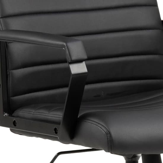 Chardon PU Leather Home And Office Chair In Black_5