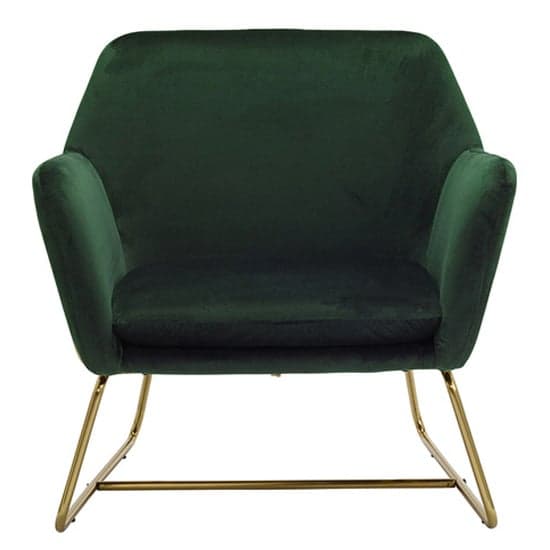 Charlies Velvet Armchair With Gold Frame In Racing Green_2