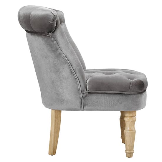 Charlo Plush Velvet Bedroom Chair In Silver_2