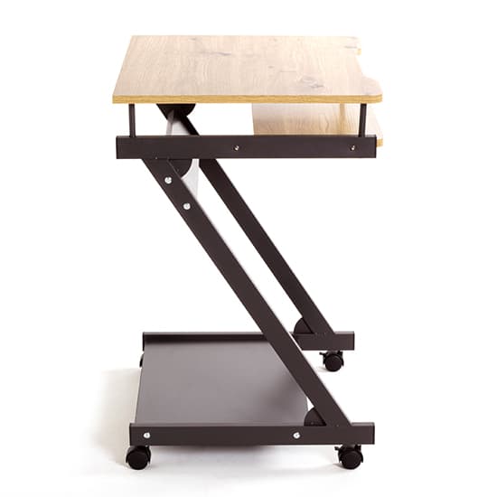 Charlottesville Wooden Computer Desk On Castors In Oak Furniture in