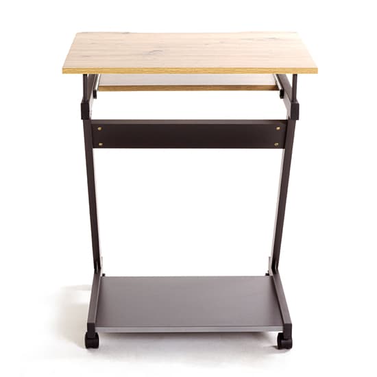 Charlottesville Wooden Computer Desk On Castors In Oak Furniture in