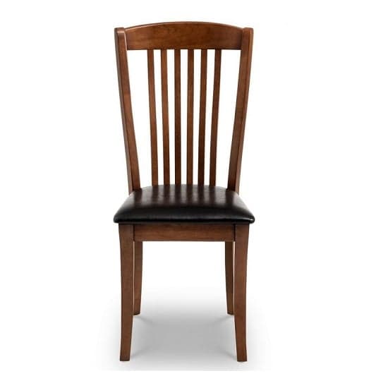 Calico Dining Chair In Mahogany With Brown Seat In A Pair_2