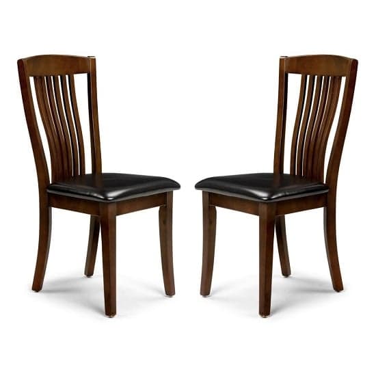 Calico Dining Chair In Mahogany With Brown Seat In A Pair_1