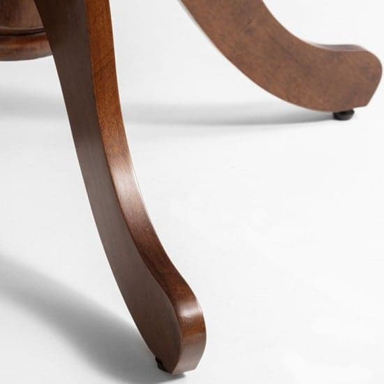Calico Extending Round Wooden Dining Table In Mahogany_4
