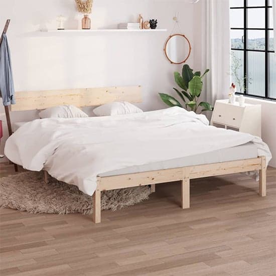 Chavez Solid Pinewood King Size Bed In Natural_1