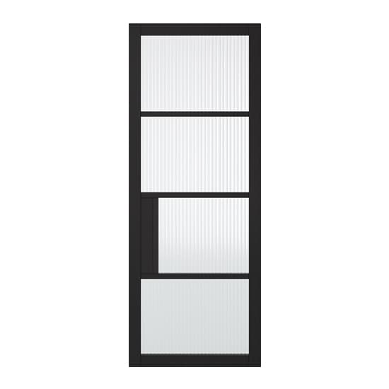 Chelsea Reeded Glazed 1981mm x 762mm Internal Door In Black_2