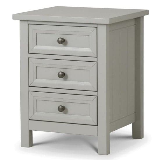 Madge Bedside Cabinet In Dove Grey Lacquer With 3 Drawers_1