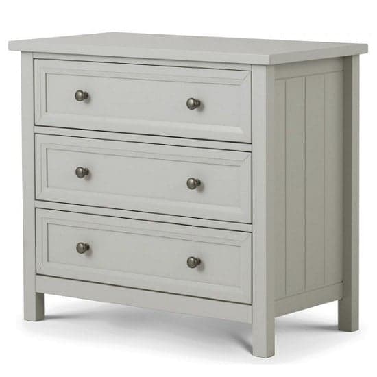 Madge Chest Of Drawers In Dove Grey Lacquer With 3 Drawers_1
