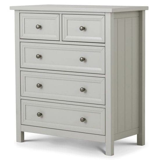 Madge Chest Of Drawers In Dove Grey Lacquer With 5 Drawers_1