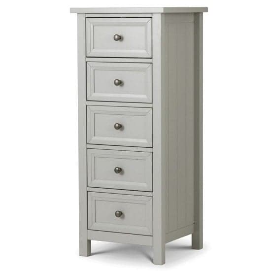 Madge Tall Chest Of Drawers In Dove Grey Lacquer_1