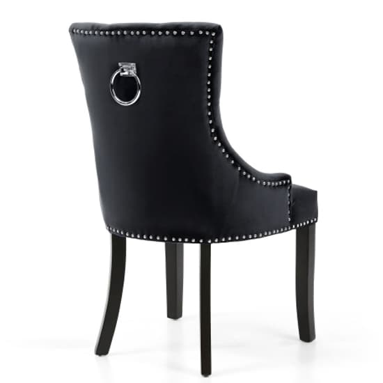 Cankaya Black Velvet Accent Chairs With Black Legs In Pair_4
