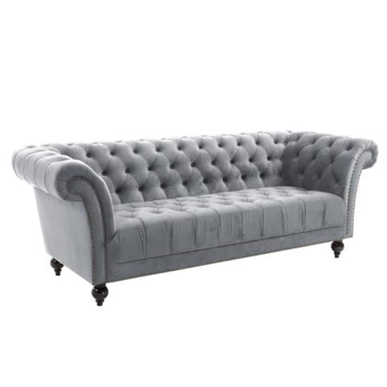 Chester Fabric 3 Seater Sofa In Midnight Grey_3