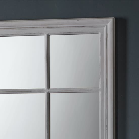 Chester Window Design Wall Mirror In Antique White_2