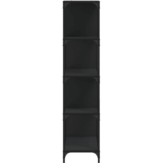 Chester Wooden Bookcase With 6 Shelves In Black_5
