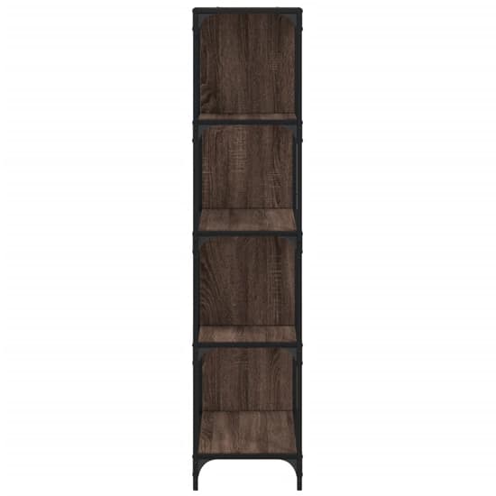 Chester Wooden Bookcase With 6 Shelves In Brown Oak_5