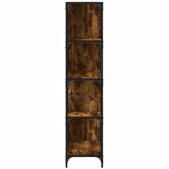 Chester Wooden Bookcase With 6 Shelves In Smoked Oak_5