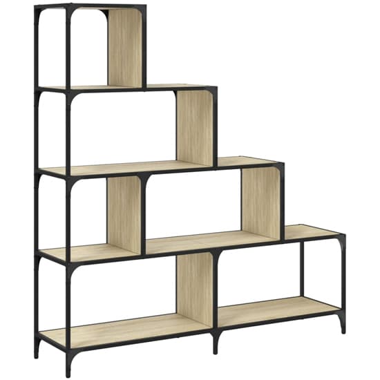 Chester Wooden Bookcase With 6 Shelves In Sonoma Oak_3