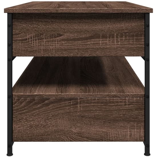 Chester Wooden Coffee Table Large With 2 Drawers In Brown Oak_4
