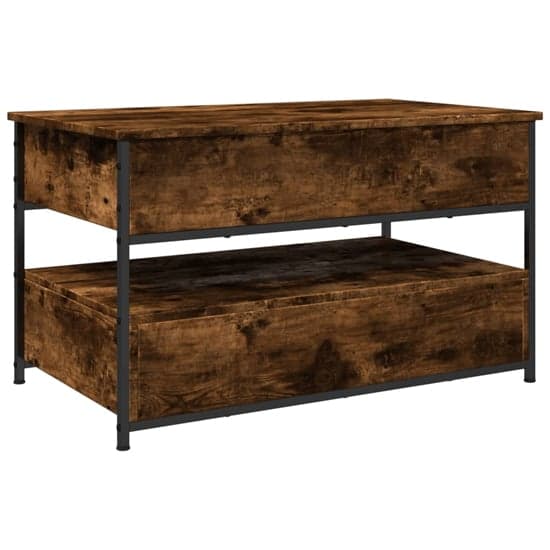 Chester Wooden Coffee Table Large With 2 Drawers In Smoked Oak_5