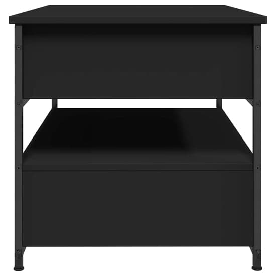 Chester Wooden Coffee Table Small With 2 Drawers In Black_4