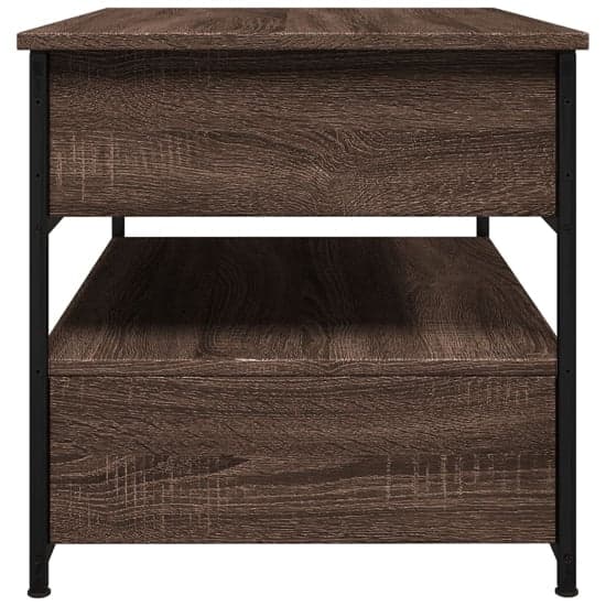 Chester Wooden Coffee Table Small With 2 Drawers In Brown Oak_4