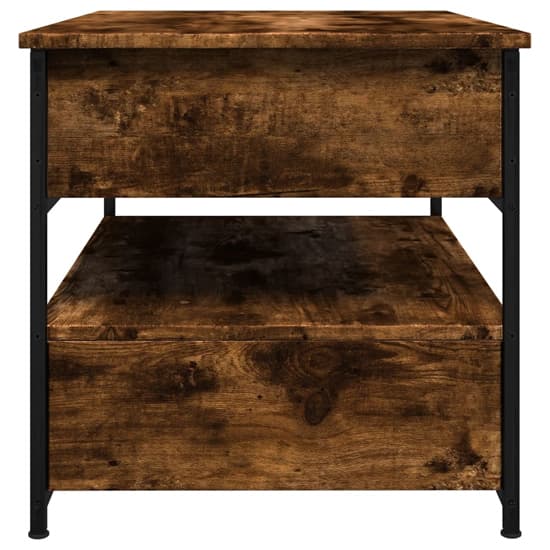 Chester Wooden Coffee Table Small With 2 Drawers In Smoked Oak_4