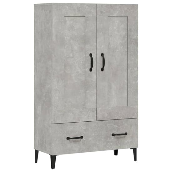 Chester Wooden Sideboard With 2 Doors 1 Drawer In Concrete Effect_3
