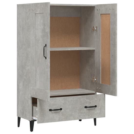 Chester Wooden Sideboard With 2 Doors 1 Drawer In Concrete Effect_5