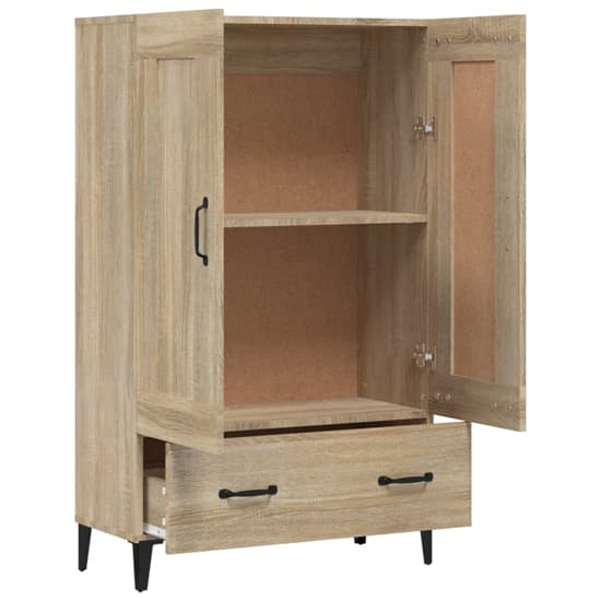 Chester Wooden Sideboard With 2 Doors 1 Drawer In Sonoma Oak_5