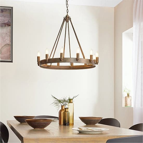 Chevalier 12 Lights Ceiling Pendant Light In Aged Metal Paint_2