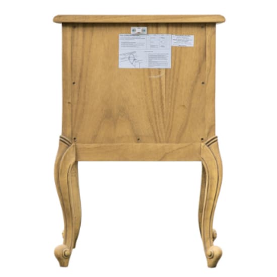 Chia Wooden Bedside Cabinet With 2 Drawers In Weathered_6