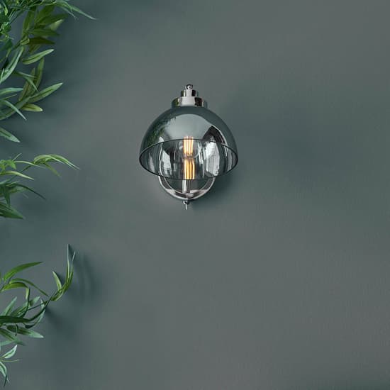 Chico Smoked Glass Shade Wall Light In Bright Nickel_3