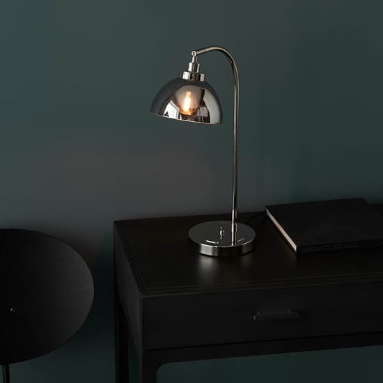 Chico Task Smoked Glass Shade Table Lamp In Bright Nickel_3