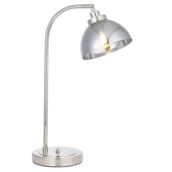 Chico Task Smoked Glass Shade Table Lamp In Bright Nickel_6