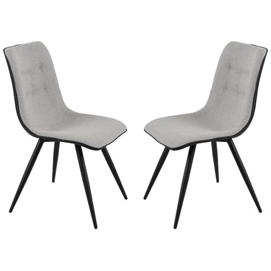 Chieti Grey Fabric Dining Chairs With Grey Legs In Pair_1