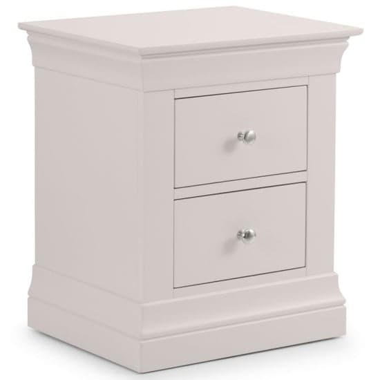 Calida Wooden Bedside Cabinet With 2 Drawers In Light Grey_2