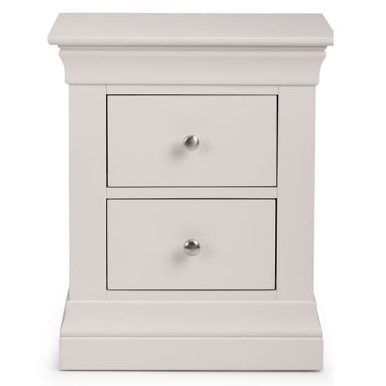 Calida Wooden Bedside Cabinet With 2 Drawers In Light Grey_4