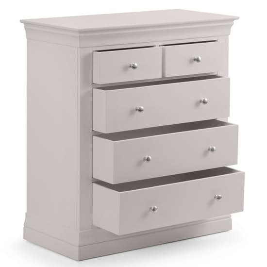 Calida Wooden Chest Of 5 Drawers In Light Grey_3
