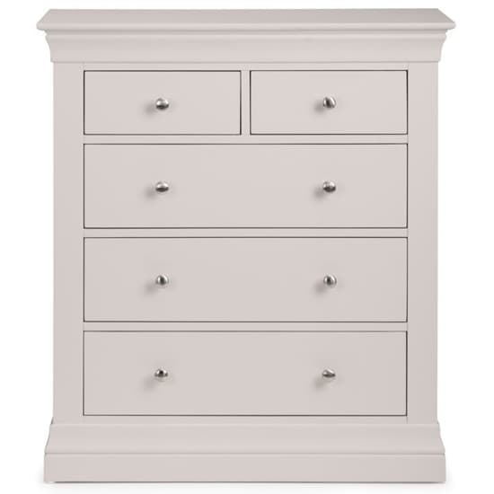 Calida Wooden Chest Of 5 Drawers In Light Grey_4