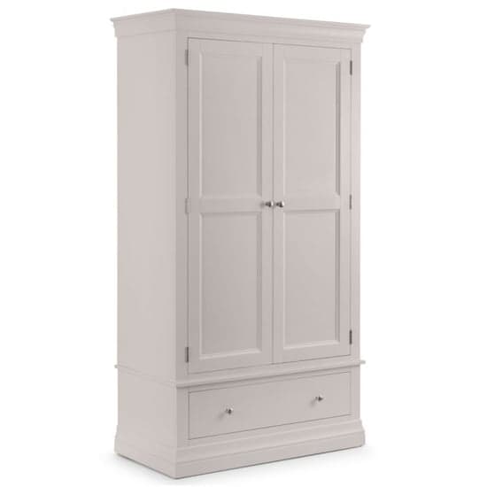 Calida Wooden Wardrobe With 2 Door And 1 Drawer In Light Grey_2