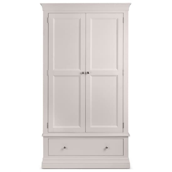Calida Wooden Wardrobe With 2 Door And 1 Drawer In Light Grey_4